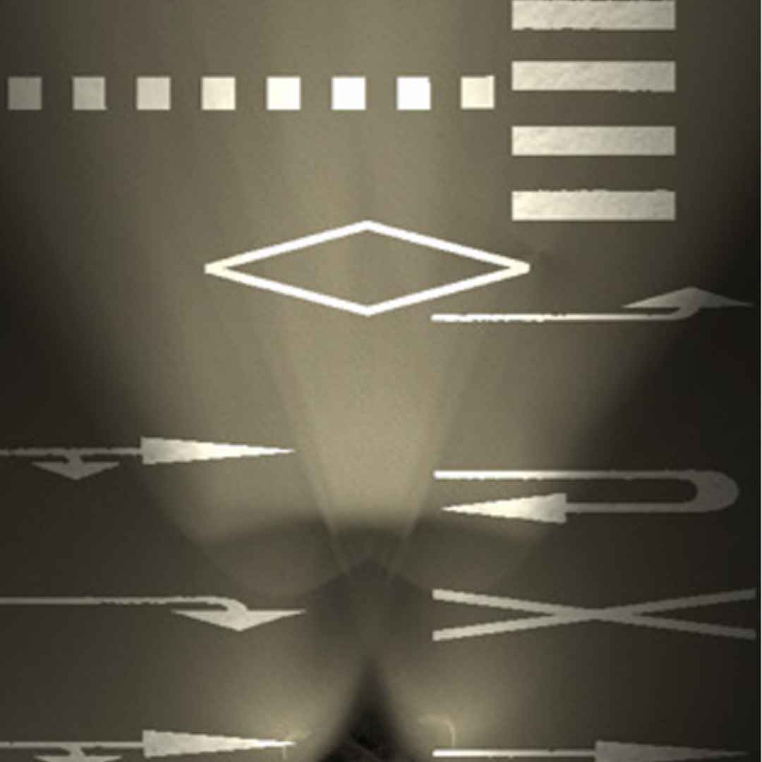 Abstract design with geometric shapes on a dark background